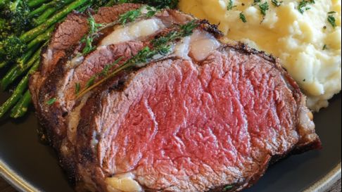 Prime rib with sides